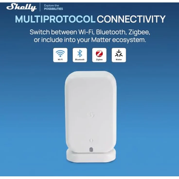 Shelly Presence Gen4 Weiß - WLAN mmWave Radar Präsenzsensor mit 6 Personen-Erkennung, 10 Zonen und 42 m² Reichweite, Lichtsensor, Zigbee, Matter, kompatibel mit Alexa und Google Home – Bild 3