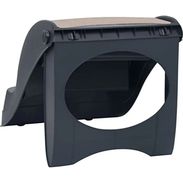 vidaXL Hunderampe Hundetreppe mit 3 Stufen Klappbar Dunkelgrau, 1,37 kg, für Haustiere bis 20 kg, rutschfeste Stufen – Bild 6