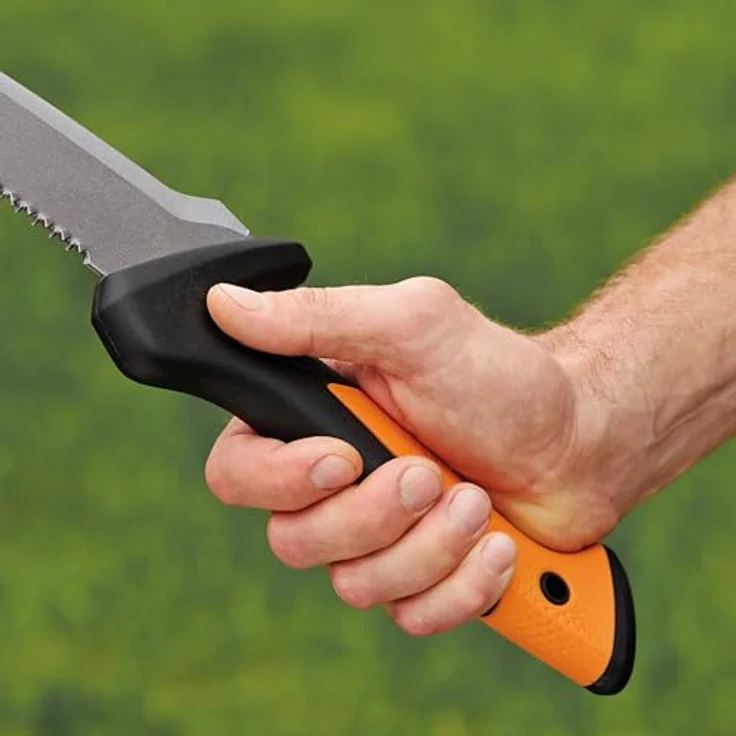 Fiskars Hippe mit Säge CL-521, ergonomische Gartensäge mit 23 cm gehärtetem Stahl-Sägeblatt und grober Zahnung, inkl. Nylon-Holster – Bild 8