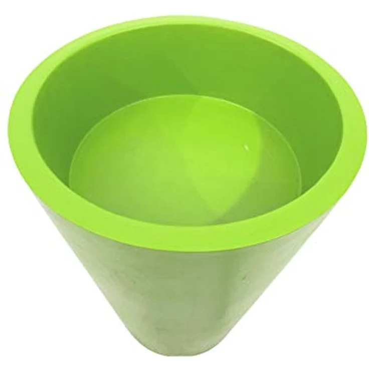 EUROPALMS Fiberglastopf, grüner Übertopf, 44x61 cm, robust und zeitlos – Bild 2