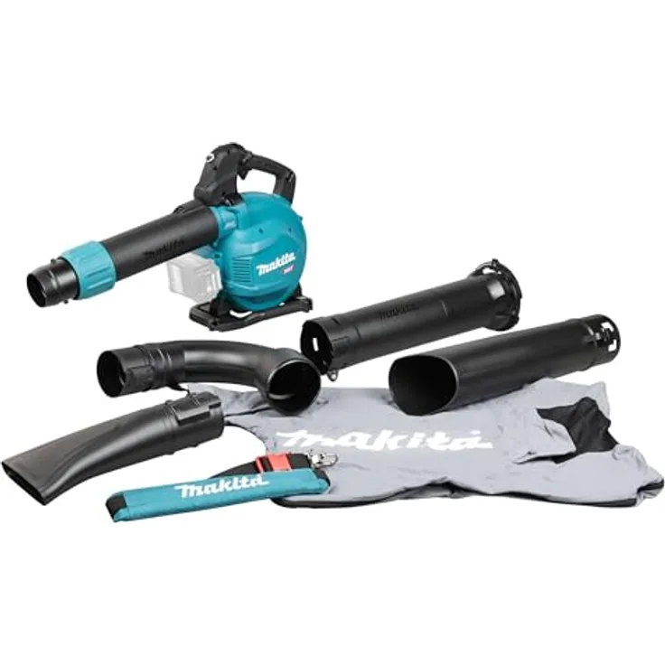 Makita Akku-Laubbläser und -sauger UB003GZ, 40 V mit bürstenlosem Motor, 2 Luftstromgeschwindigkeiten, inkl. Zubehör