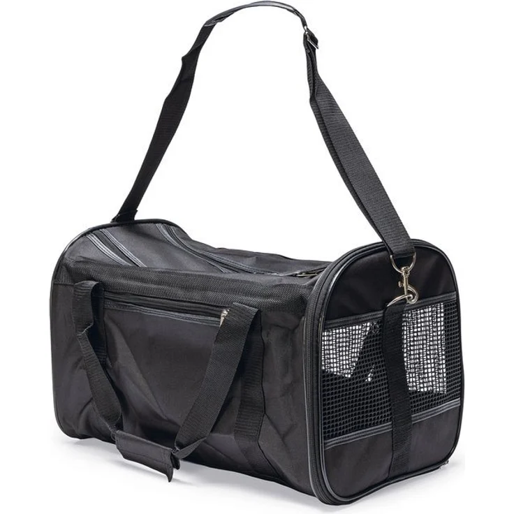 Karlie Tiertransporttasche Karlie Nylon-Tragetasche DIVINA, Schwarz Groß 9kg Pet-ID-Card Nylon Halsband-Arretierung – Bild 1