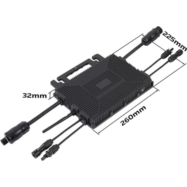 SUNNIVA Balkonkraftwerk Black Frame BIFACIAL 1144/800W Solaranlage, mit 800W Astro Energy Micro Wechselrichter Wifi Bluetooth, upgradebar drosselbar – Bild 4