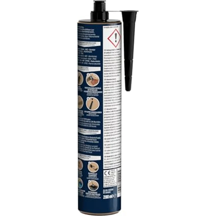 Sista Bad Sanitär Silikon, weiß, wasserfeste Dichtmasse auf Silikonbasis, 280ml Kartusche, schimmelresistent – Bild 2