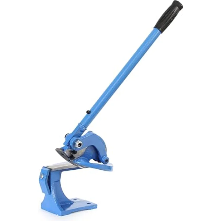 XPOtool Handhebelschere mit gebogener Klinge 100mm Blechschere, gerade und runde Schnitte, Tafelschere - Robuste Konstruktion, präzise Schnitte, Schwarz – Bild 2