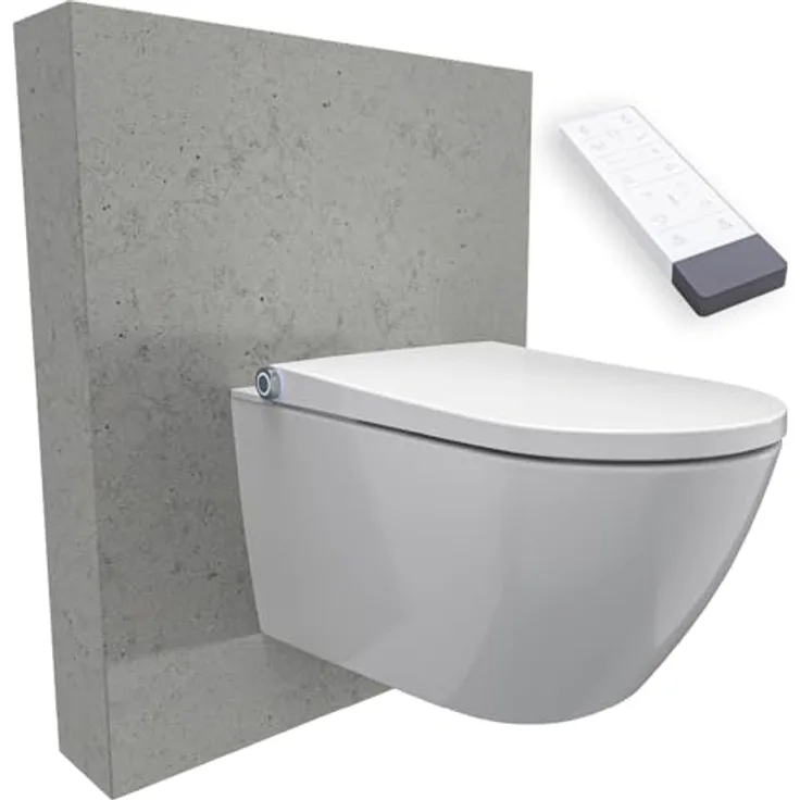 Bernstein Dusch-WC Pro+ 1102, Dusch-WC mit Warmlufttrockner, Soft-Close, Geruchsabsorption, Nachtlicht, Weiß