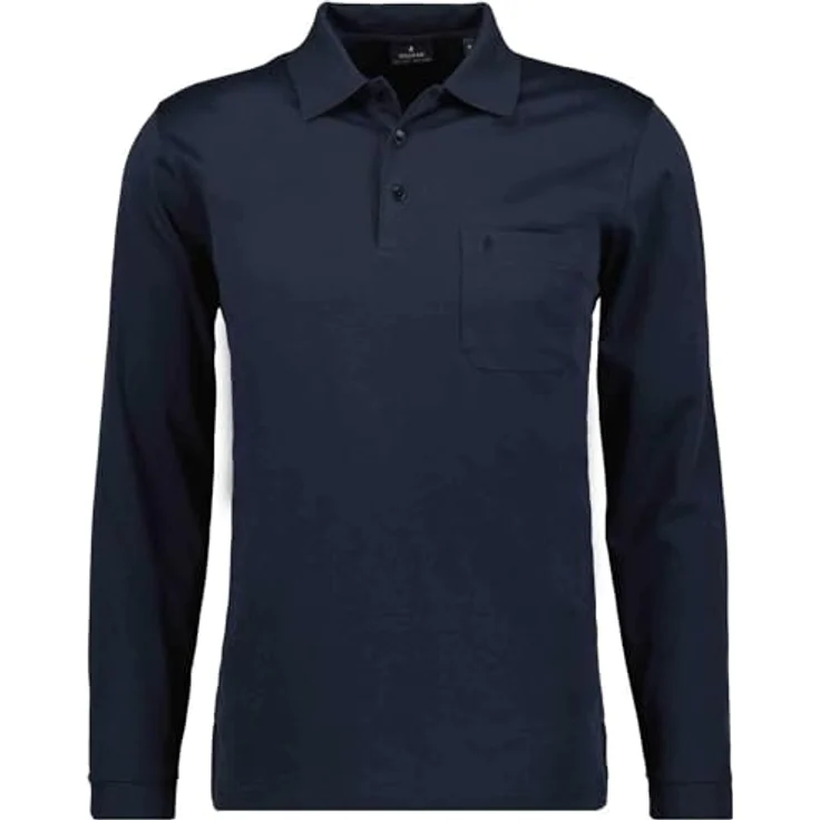 RAGMAN Poloshirt, Langarm-Poloshirt mit Polokragen und Logo-Stickerei, Softknit-Qualität, viele Farben – Bild 2