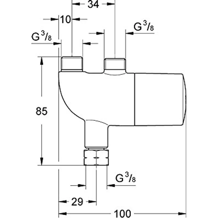 GROHE Grohtherm Micro | Spezialarmaturen - Thermischer Verbrühschutz-Untertischthermostat |chrom |34487000 – Bild 3