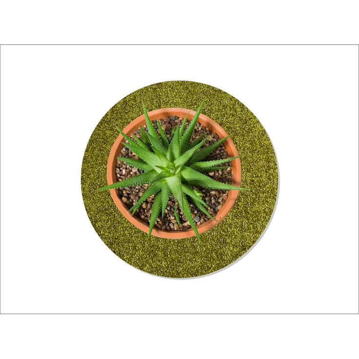 Keilbach Designprodukte Blumentopfuntersetzer flora-m Ø 34 cm, 7 attraktive Farben, nur 9 mm dick, wasserdichter PVC-Rücken