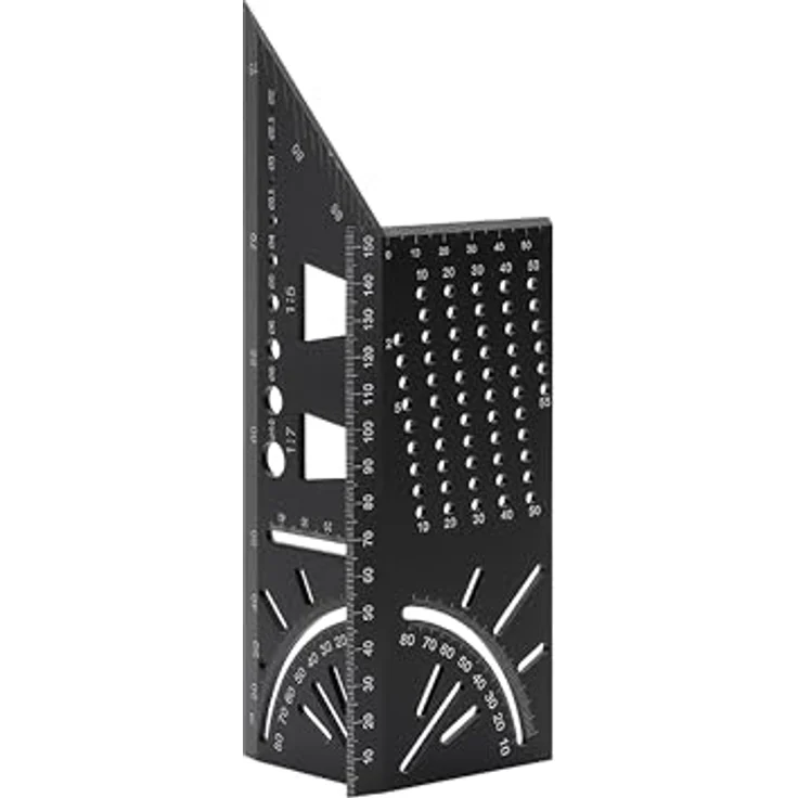 Sintron 3D Gehrungswinkel, multifunktionales Anreißwerkzeug aus Aluminiumlegierung, 215x62x74 mm, für präzises Arbeiten – Bild 3