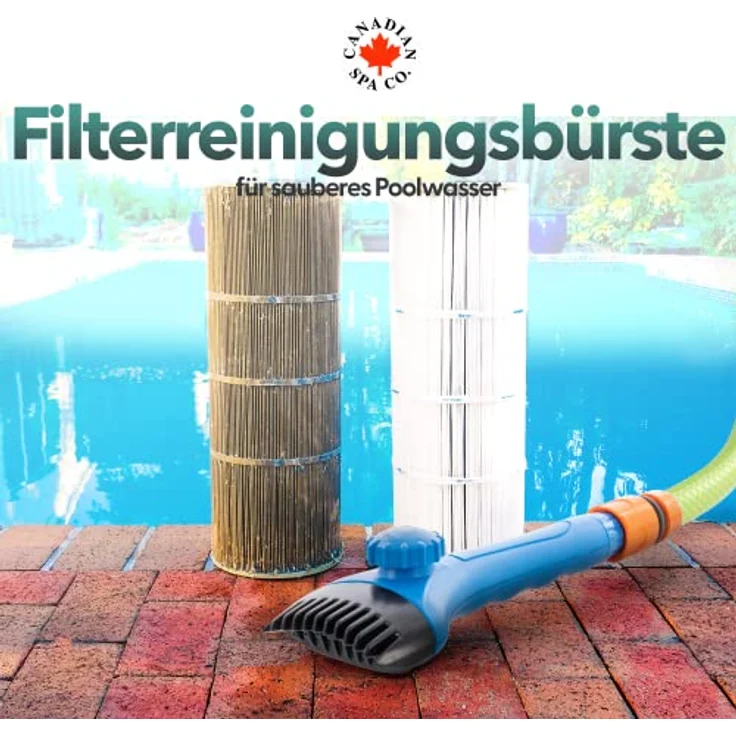 CANADIAN SPA CO. Pool Reinigungsbürste, Poolbürste mit abnehmbarem Bürstenkopf und Schlauchanschluss, Filterreiniger Whirlpool – Bild 2