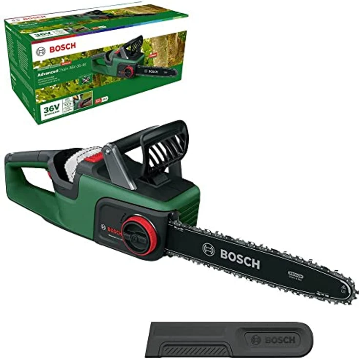Bosch Akku-Kettensäge AdvancedChain 36V-35-40 (zum Schneiden durch härtestes Hartholz; 36 Volt System; Kettengeschwindigkeit: 14 m/s; ohne Akku) – Bild 1