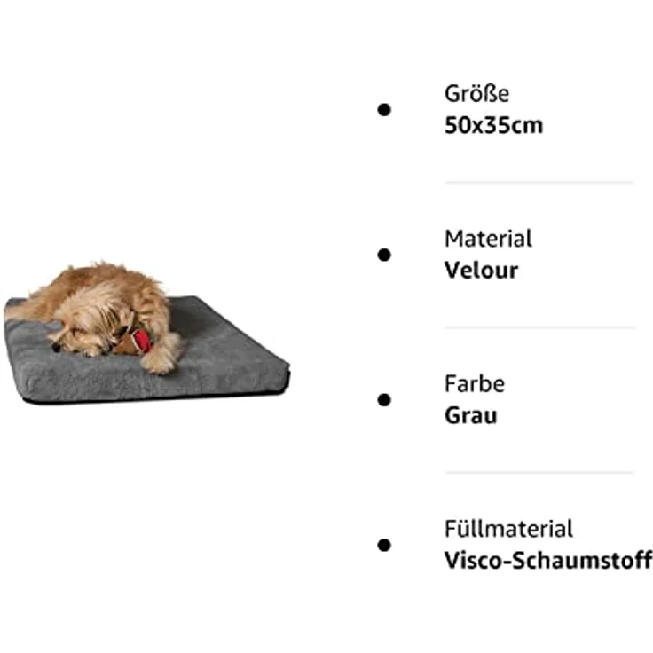 TrendPet VitaMedog - Viskoelastische Matratze Hundebett für Hunde grau (50x35cm) – Bild 2