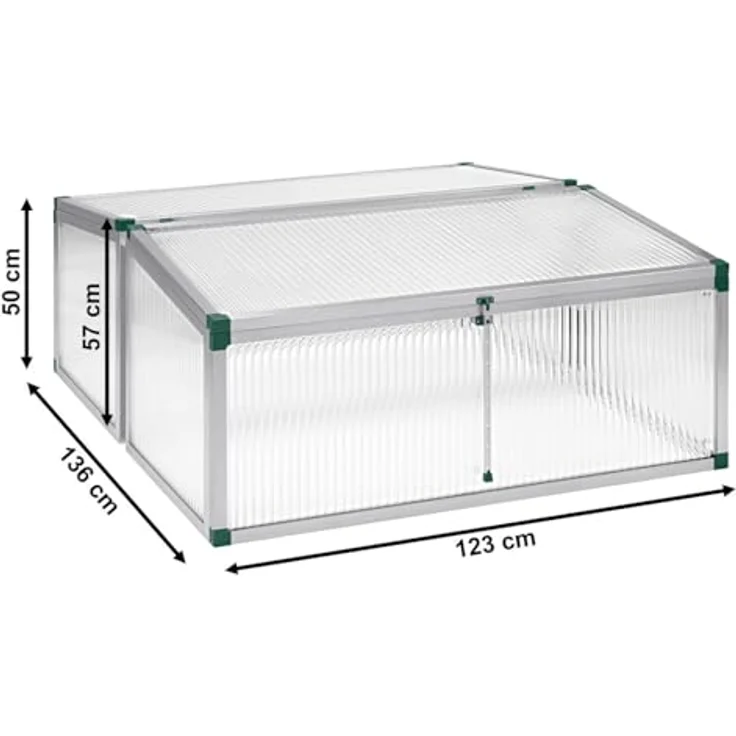 Beckmann FT4 Frühbeet Typ Allgäu Modell 4 Größe 2 mit 16 mm Polycarbonat Stegdreifachplatten – Bild 3
