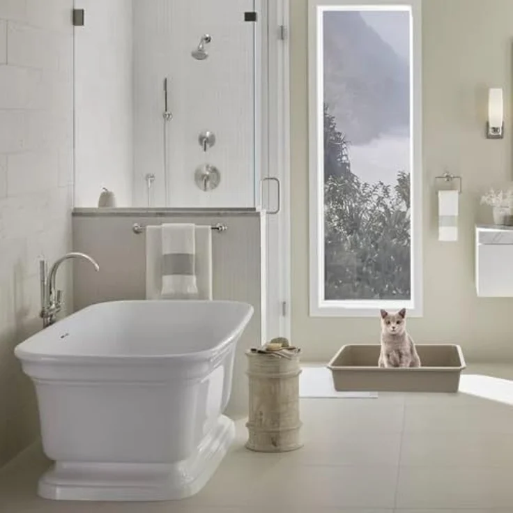 GarPet Katzentoilette in 5 Größen ohne Deckel grau eckig hygienisch M (43x33x9) – Bild 3