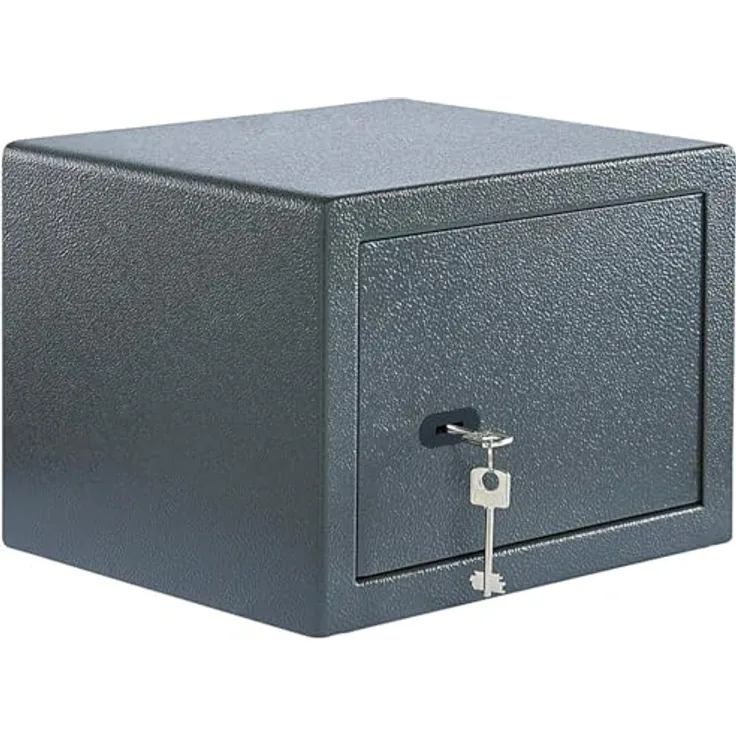 BURG-WÄCHTER Pure-Safe PS 120 K Möbeltresor mit Schlüssel, Inkl. Fachboden, 20,6 l, anthrazit