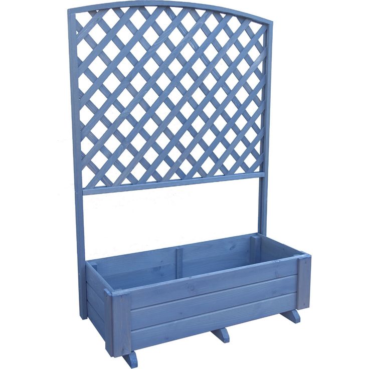 Promadino Rankkasten 'Flora' grau 91 x 130 x 41 cm, Terrassentrennung mit wetterfestem Kiefernholz