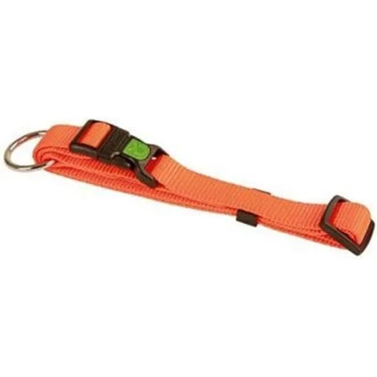Kerbl Pet Miami Halsband, orange, 10 mm, verstellbar 20-35 cm, strapazierfähiges Nylon, wetterfest, robuster Klippverschluss