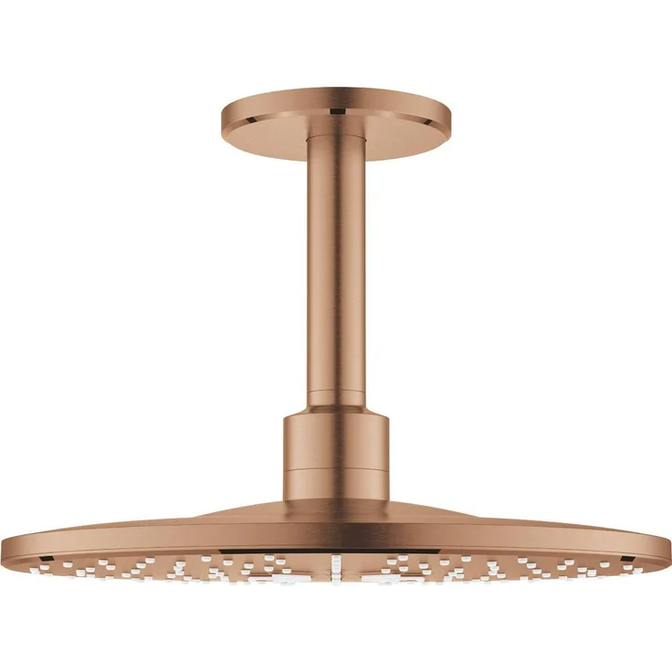 Grohe RAINSHOWER SMARTACTIVE 310, Duschbrause mit 2 Strahlarten, 25 l/min, warm sunset gebürstet, Deckenmontage