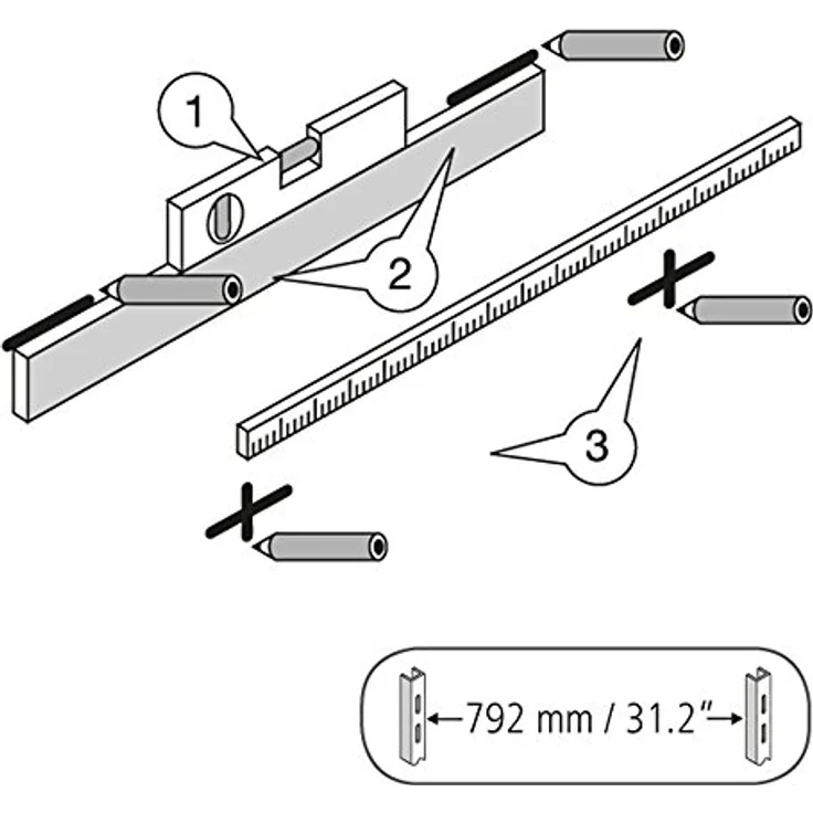 Element System ORGANIZER 3 Werkzeugwand, 72-teilig inklusive Schrauben und Dübel, Lochwand weiß, flexibel einsetzbar und hochbelastbar – Bild 4