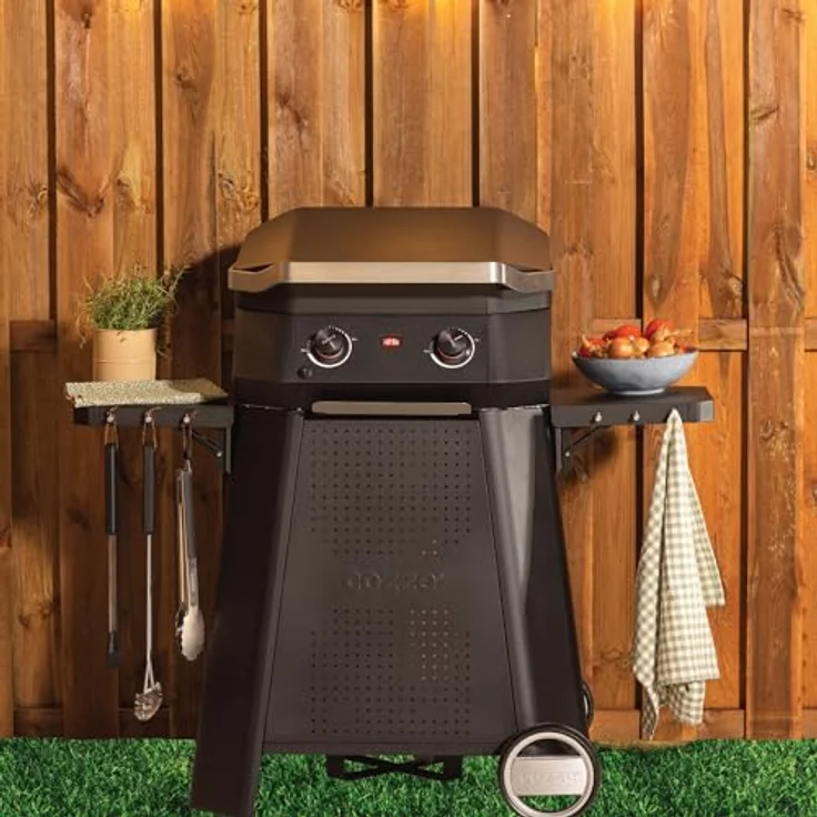 cozze - Premium Gasgrill mit 5,0 kW Leistung und Auto-Ignition - 510x390 mm Grillfläche, Inklusive Regulator und Thermometer, Schwarz/Edelstahl – Bild 4