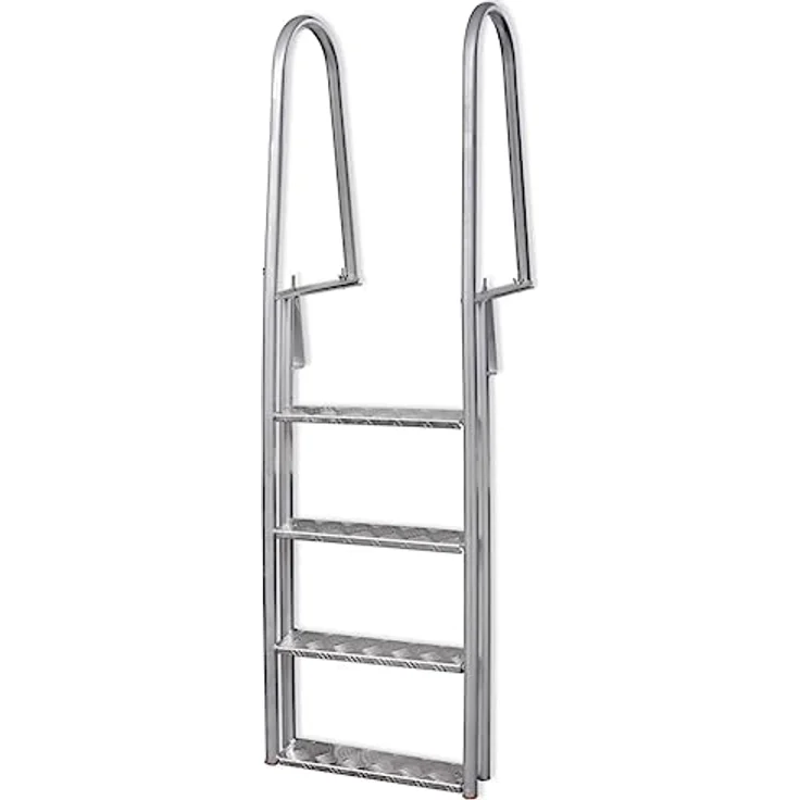 vidaXL Steg-/Poolleiter 4-stufig Aluminium 170 cm – Bild 2