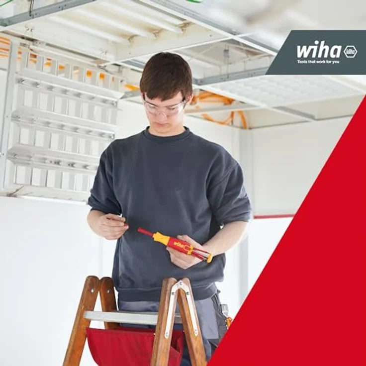 Wiha Schraubendreher mit Bit Magazin LiftUp electric Phillips, Schlitz mit 6 slimBits in Blister (38612), VDE-geprüft, stückgeprüft, Bits im Griff, langlebig, universell, Bitsatz, Bithalter, platzsparend, kompakt, stabil – Bild 5