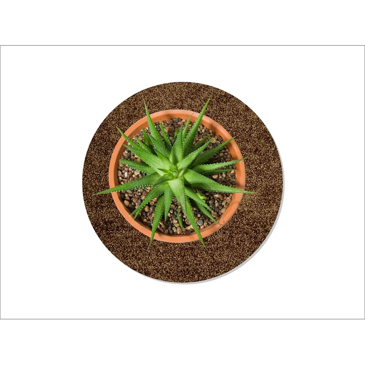 Keilbach Designprodukte Blumentopfuntersetzer flora-m Ø 34 cm, 7 attraktive Farben, wasserdichter PVC-Rücken