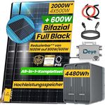 EPP.Solar All in one 2000W Balkonkraftwerk mit Speicher Komplettset 4,48 kWh Marstek B2500-D mit DEYE 1600W WIFI Wechselrichter mit Montagepaket Stockschrauben, Bifaziale Solarmodule, IP65 Schutz, 30-jährige Leistungsgarantie