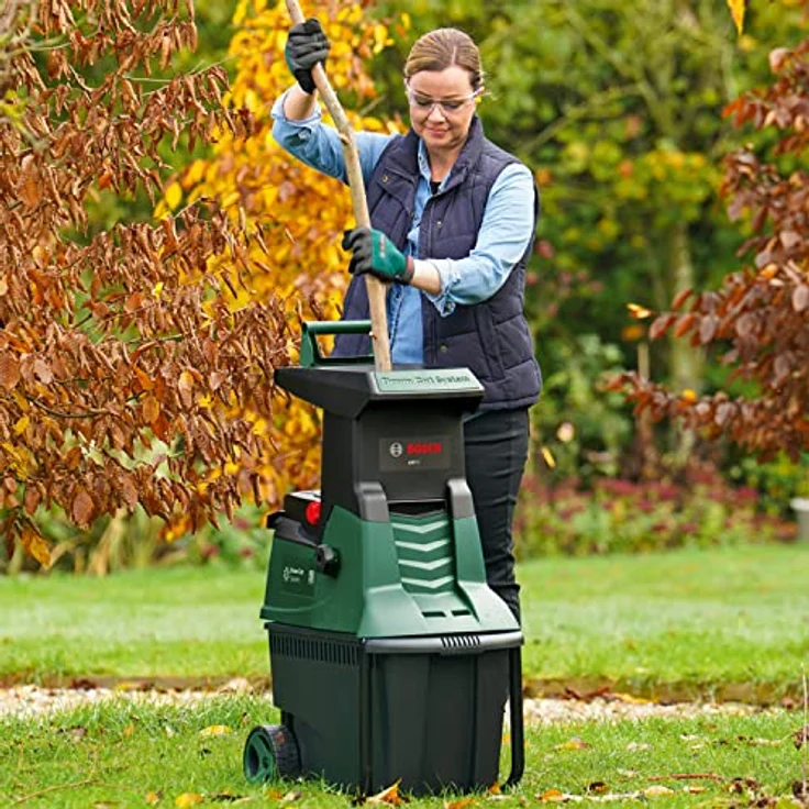 Bosch Leisehäcksler AXT 25 D (2.500 W; geeignet für Hartholz und Dornensträucher; integrierte Fangbox 53 l; in Karton) – Bild 3