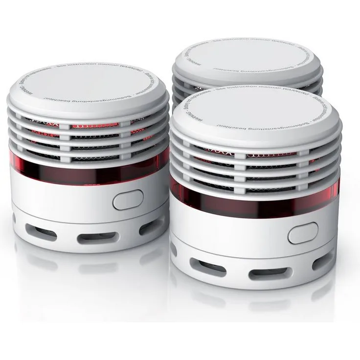 Brandson Rauchmelder, fotoelektrisch mit 10 Jahren Batterie, 85 dB Lautstärke, LED-Indikator, TÜV-zertifiziert