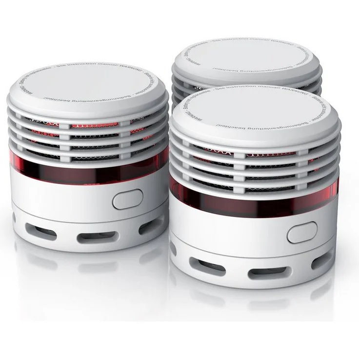 Brandson Rauchmelder, fotoelektrisch mit 10 Jahren Batterie, 85 dB Lautstärke, LED-Indikator, TÜV-zertifiziert
