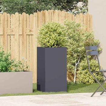 VidaXL Pflanzkübel Aus Pulverbeschichtetem Stahl – 40x40x68 Cm, Grün, Wetterfest & Robust Für Garten, Balkon Oder Terrasse