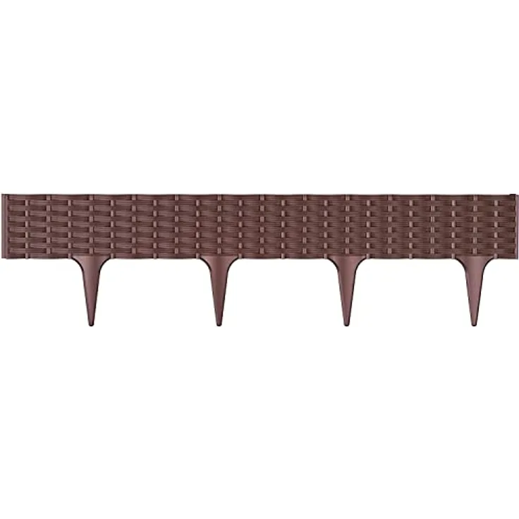 Frontera de cesped Prosperplast "Ibra" para jardin de plastico 390 x 390 x 18,65 cm en color marron