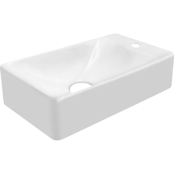 Design Waschtisch Gästebad Kleines Washbecken Handwaschbecken Hahnloch Rechts – Bild 2