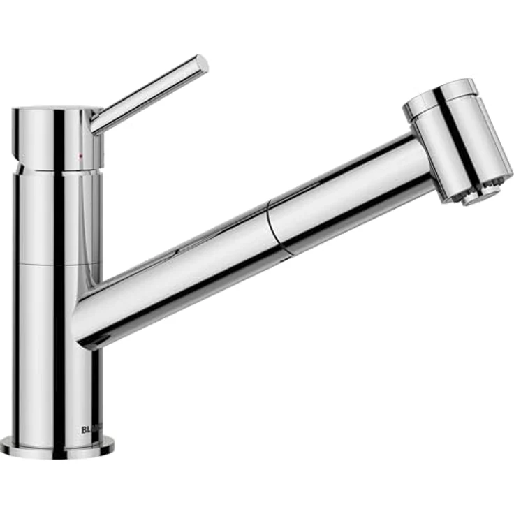 Blanco KANO-S VARIO Hochdruck Küchenarmatur, Chrom, mit ausziehbarem Brauseschlauch und 120° schwenkbarem Auslauf – Bild 1