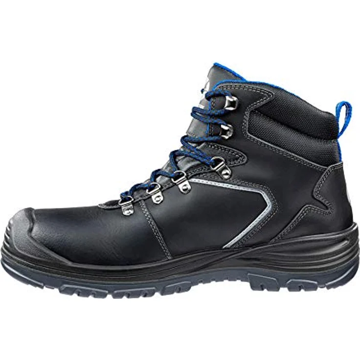 Albatros UNIT BAU MID S3S FO SR Sicherheitsschuh, rutschfeste XTS Trekstar Laufsohle, Schuhgröße 45, Schwarz/Blau – Bild 3