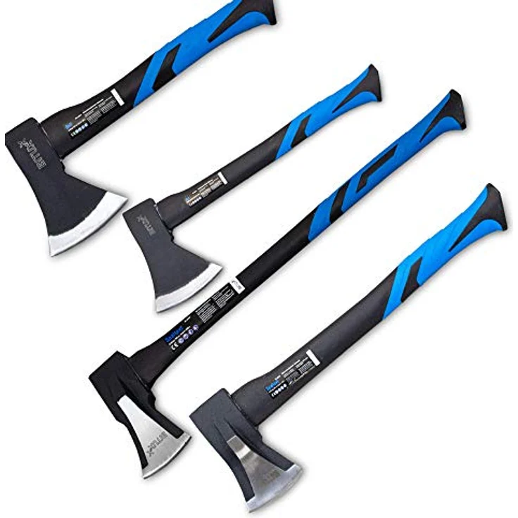 BITUXX Spaltbeil Set, Fiberglas Axt und Spalthammer mit 600g und 1000g Köpfen, gummiertem Handgriff, robustem Kohlenstoffstahl für Garten und Wald – Bild 1