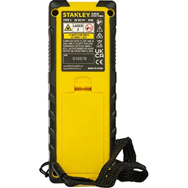 Stanley SLM100, Laser-Entfernungsmesser bis 30 m, 3 mm Genauigkeit, IP40 geschützt, Anti-Rutsch Design – Bild 14