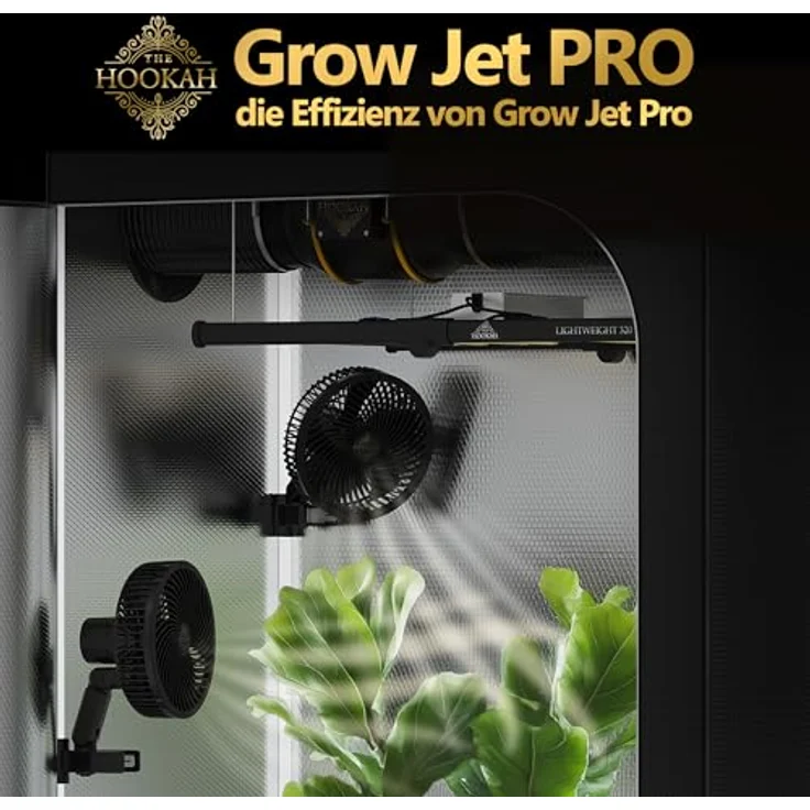 The Hookah THE GROW EDELWEISS PRO Growzelt, 60cm x 60cm x 180cm, Indoor Gewächshaus mit PAR-WHITE Innenfläche und 2000D Black-Armor Außenhaut – Bild 8