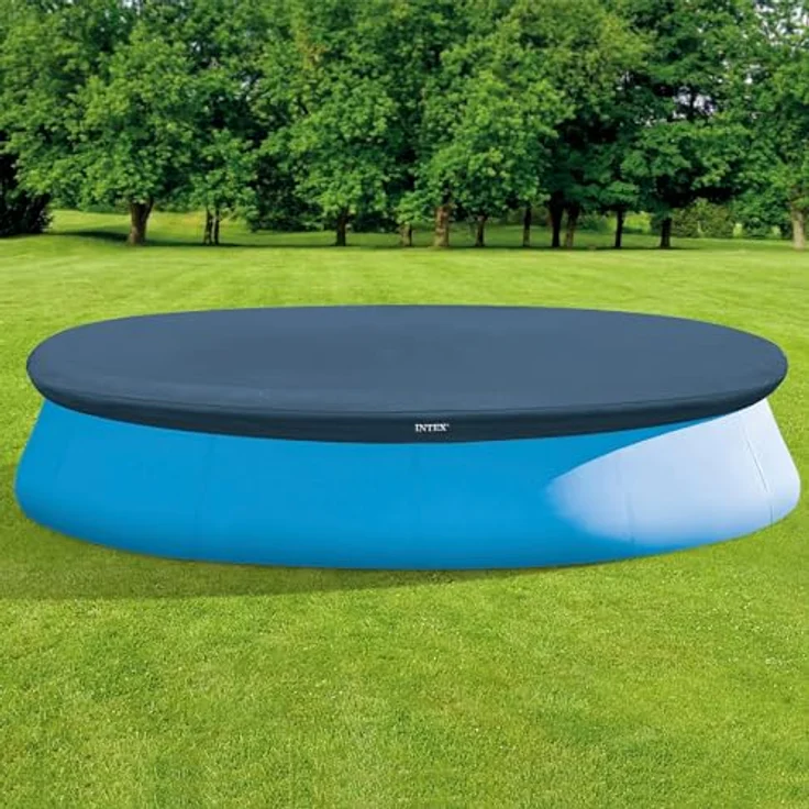 Intex 28026 Ø396 cm Poolabdeckung Abdeckplane Poolplane für Easy Set Pool – Bild 2