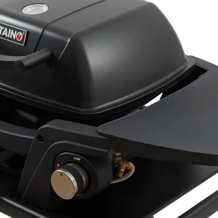 TAINO MAHTO Gasgrill klein Tischgrill Balkongrill Gas 2 Brenner Schwarz – Bild 7