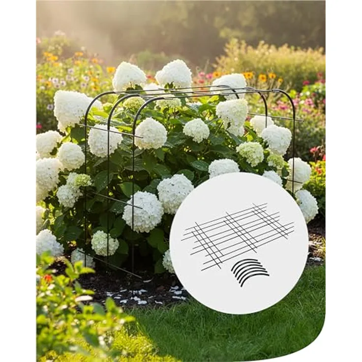 bellissa Annabelle Hortensienstütze 65 (2er Set) - Pflanzenstütze aus Stahl - 65 cm x 57 cm x 60 cm (L x B x H) - ISO 1461 feuerverzinkt