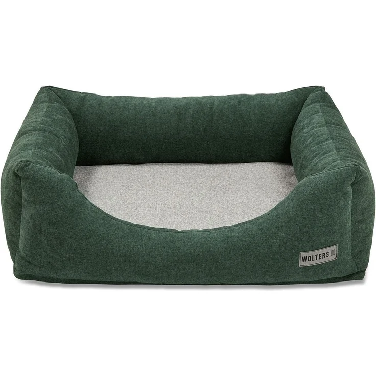Wolters Tierbett Classic Hundelounge dunkelgrün, Hundebett mit hohen Seitenrändern und weichen Bezügen – Bild 1