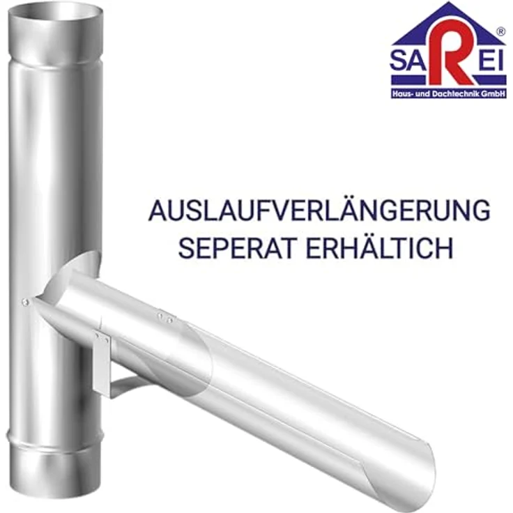 SAREI Regenwasserklappe mit Sieb Alu-natur, Fallrohr-Zubehör für effizientes Regenwassermanagement – Bild 4
