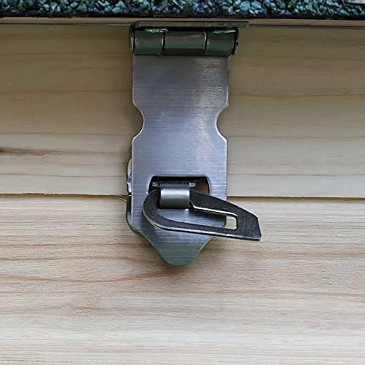 PawHut Hühnerstall mit Auslauf, Nistkasten, Stange, aus Kiefernholz, für Zwerghühner, Natur – Bild 9