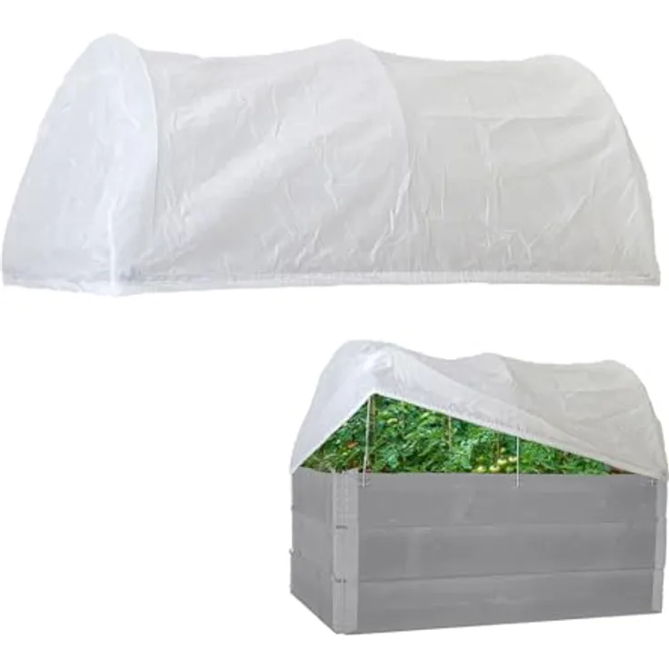 TRUTZHOLM Bogenabdeckung 120 x 80 cm, Hochbeet Abdeckung mit Vlies und stabilem Tunneldesign для optimalen Pflanzenschutz