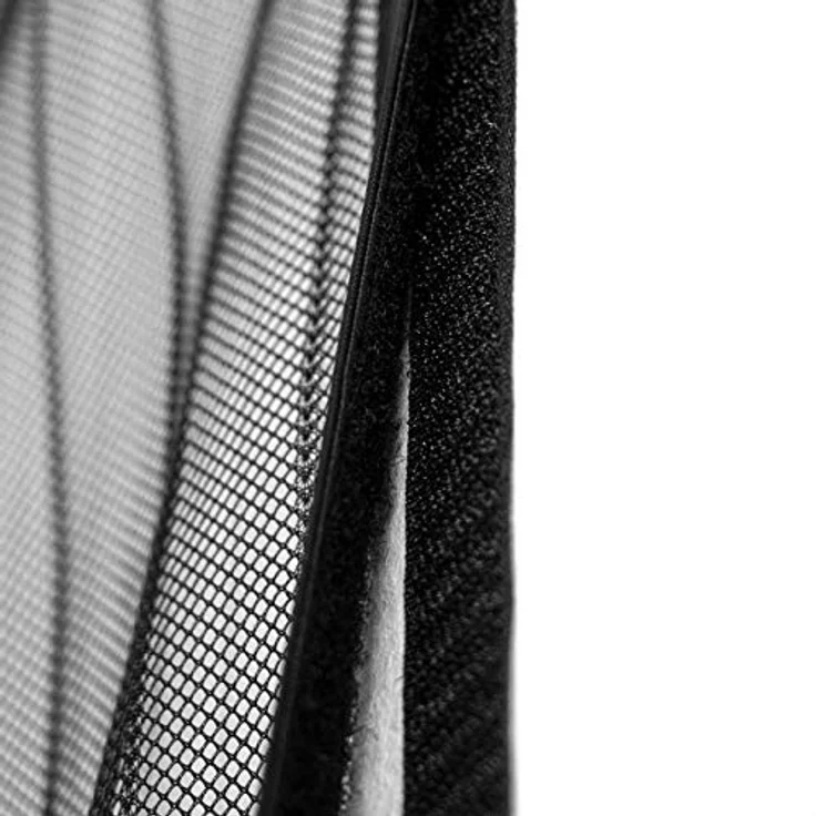 APANA - schwarzes Fliegengitter mit Magnetverschluss inklusive Klettband - Insektenschutz für Terrassen- und Balkontüren mit den Maßen 120 cm x 240 cm - Magnetvorhang ohne Bohren montieren – Bild 2
