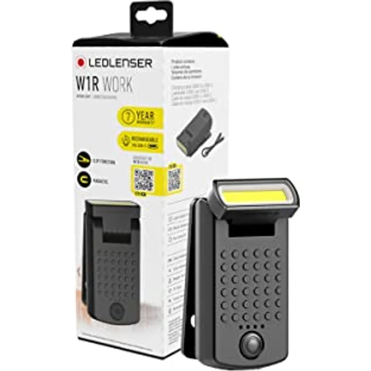 Ledlenser W1R Work Taschenlampe LED aufladbar | LED Lampe mit 220 Lumen | aufladbare Werkstattlampe und KFZ Werkzeug in einem | LED Arbeitsleuchte mit 7 Stunden Leuchtdauer | Baulampe | Handlampe – Bild 1