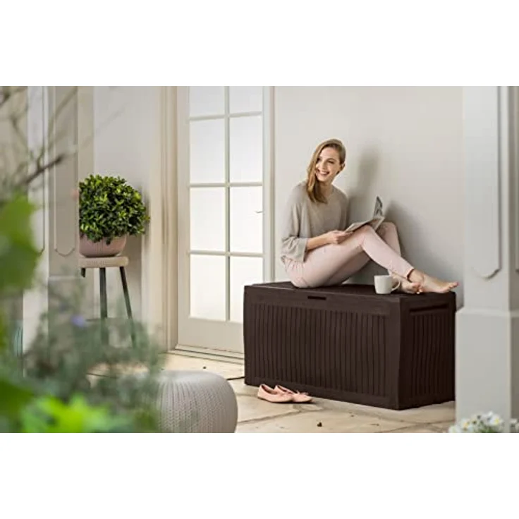 Keter 231317 Comfy Box, Braun, 116.7 x 44.7 x 57 cm – Bild 4